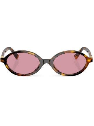 miu miu oval frame sunglasses|miu miu glasses.